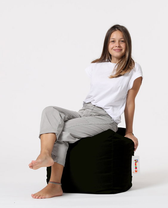 Atelier Del Sofa Square Pouf - Black